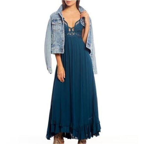 Free People One Adella Maxi Dress Size XS - Picture 6 of 8